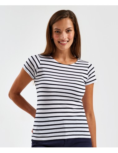 ASQ-AQ073-Womens Marinière Coastal Short Sleeve Tee